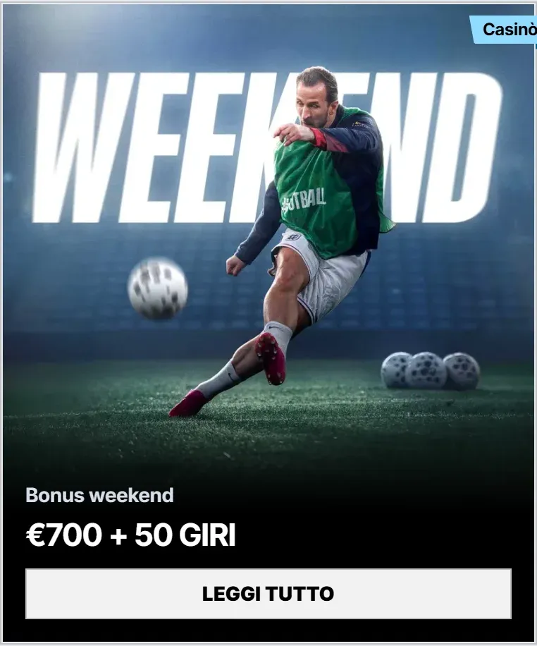Bonus weekend eur700 50 giri