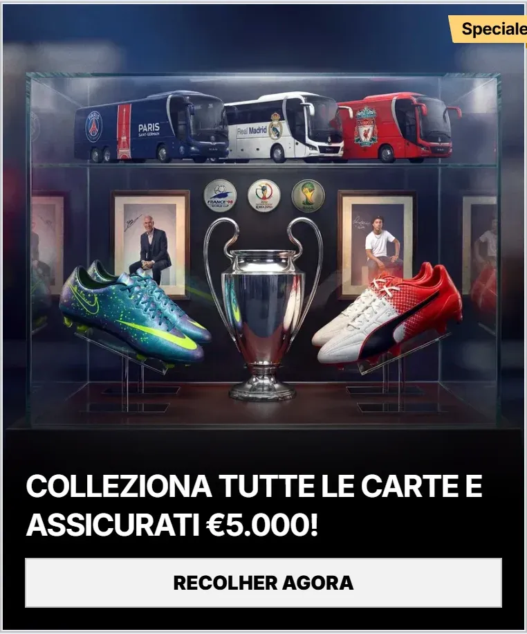 Colleziona tutte le carte e assicurati eur5 000