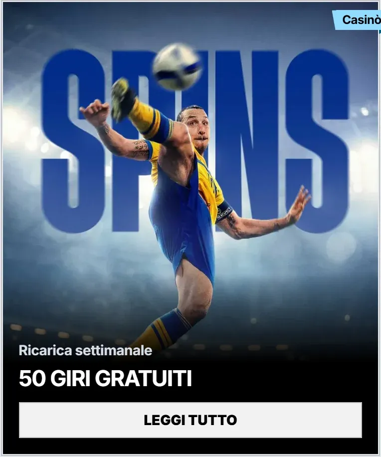 Ricarica settimanale 50 giri gratuiti